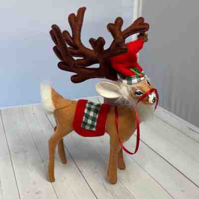 Annalee Doll 8 In. Christmas "Northwoods Christmas Deer" NEWÂ #460318 8"
