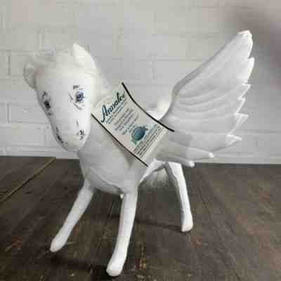 Vintage Annalee 10" Pegasus with Tags Rare White Holiday Doll Collectible 2005