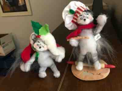 4Annalee Christmas Delights Kitty Cats 7" Christmas Dolls