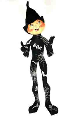 Annalee Halloween Elf Boo Spiderweb Costume Mobilee Retired Rare 2004 15"