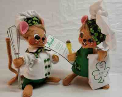 Annalee 6" Lucky Irish Chef & Soda Bread St Patricks Day Doll 2017 & 2012 NWT â?§