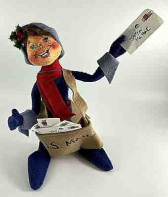 Annalee 10" Mailman Mail Carrier Elf with Letters & Pouch Doll 1998 ~ #735198