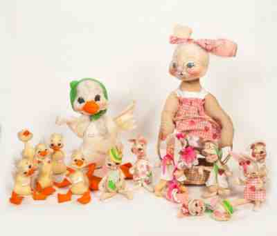 Vintage AnnaleeÂ  Easter Bunny Rabbit, Duck Lot of 15