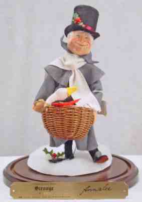 ANNALEE DOLLS 1988 DICKEN'S SERIES "CHRISTMAS CAROL" SCROOGE W/ GOOSE #4956 NEW