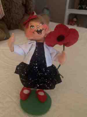 Annalee Exclusive 7â? Remember and Honor Patriotic Girl - 852021 Poppy Girl
