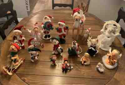 Annalee Christmas Dolls and Ornaments - Lot of 17 - Excellent Condition