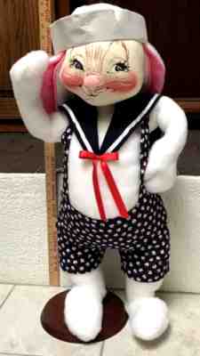 AnnaLee Mobilitee Doll Vintage Large Patriotic Sailor Bunny 30"