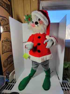1974 Annalee Mobilitee Mouse Santa Doll, 31"Tall!!, HTF, READ, Vintage, Adorable