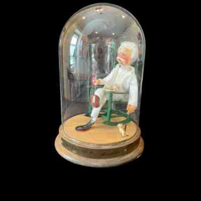 Vintage 1986 ANNALEE Mark Twain in Glass Dome Doll Society Folk Hero Series 14"