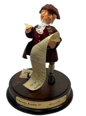 Annalee Vintage Folk Hero Benjamin Franklin Bill of Rights #683 Dome Colonial
