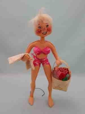 Annalee dolls - 1966 9-in beach girl in pink bathing suit