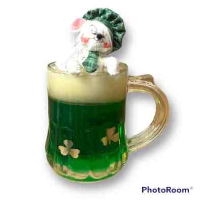 Annalee 5â? Irish Hot Tub Mouse Beer Mug St. Patrick's Vintage St. Pattyâ??s Day
