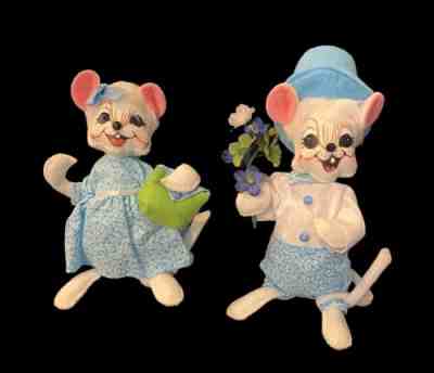 Annalee Doll 6" Blue Skies Boy Mouse #201817 & Blue Skies Girl Mouse #201917