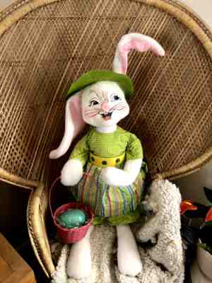 2009 Annalee Doll 30" LARGE Easter Girl Morning Bunny Egg Basket WITH TAG (RARE)