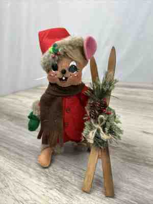 Annalee 8 In Rustic Pine Mouse 2020 With Skis' & Pinecones New tag Holidays
