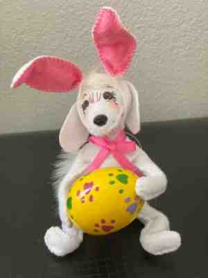 Annalee - Retired NEW with tag 6in Easter Puppy Holding Painted Egg Hard to Find