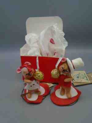 ANNALEE Doll Soft Felt Sculpture Hershey Chocolate Boy & Girl Mouse Valentine