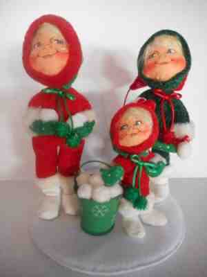 Lot Annalee 2007 Doll Large Winter Snow Christmas Snowball Fight Fun Kids Family