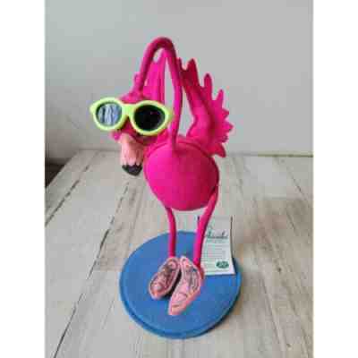 Annalee 10 inch flapping flamingo shoes sun glasses summer