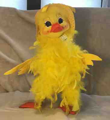 2017 18â? Spring Duck Ducky W/ Easter Bonnet Annalee Doll NWT