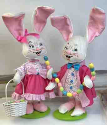 12in Easter Parade Boy and Girl Bunny with easter eggs #212220/#212320