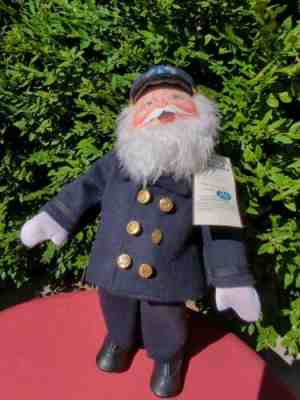 Annalee 14" Lighthouse Keeper NEW Boat Captain beard ocean sailor Blue Suit Doll