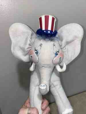 Annalee Patriot 10â? Elephant Stars & Stripes Forever Democrat 4th Of July