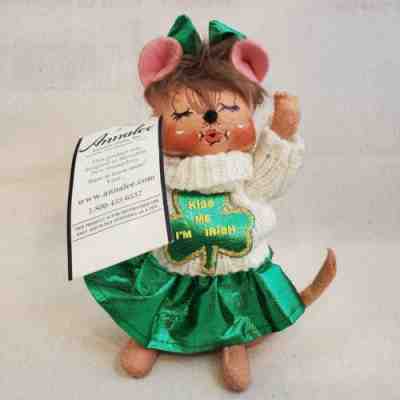 2009 Annalee Dolls Kiss Me I'm Irish Mouse 6" with Original Tag