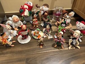 Lot Of Annalee Dolls (Christmas Thanksgiving Easter Etc.) Preowned Some W/ Tags