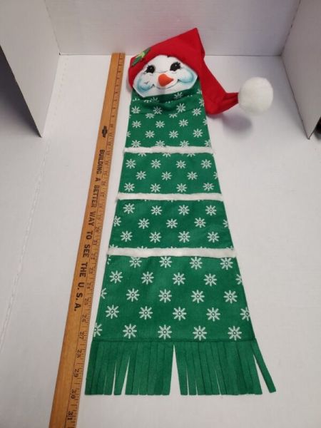 2007 Annalee Christmas Card Holder Snowman Snowflake 30" HTF RARE