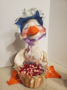Annalee Doll - Easter Duck with Basket 1972-1982 15" TALL