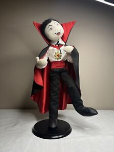 EUV Vintage 2003 Annalee Dracula Doll On Stand Approx. 26” Tall