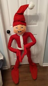 Scarce Vintage 2004 48" Annalee Christmas Elf Bendable Store Prop