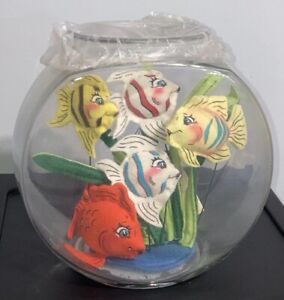 1990s Annalee Dolls Under the Sea Glass Fish Bowl Wire Doll Mobilitee