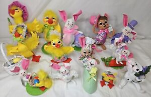 Annalee 14 mixed lot Spring Easter theme Dolls 3-8” bunny duck New open w tags