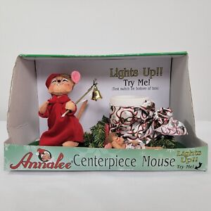 Annalee 6" Centerpiece Mouse New Box # 601710 Lights Up Christmas Mice HTF 2010