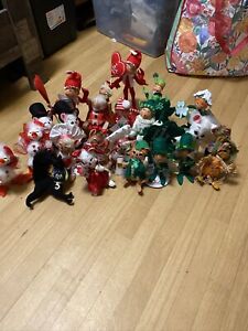 Lot Of 22 Annalee Dolls Xmas Valentines Halloween Fall ? Saint Pattys Day