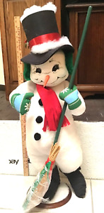 AnnaLee Mobilitee Doll Christmas Snowman Large 30 Inch RARE!