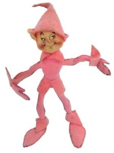 1991 Annalee Anna Lee  HOT PINK  Spring Elf  Pixie Vintage Rare #ZP