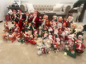 Annalee Dolls Christmas Vintage lot- well loved Collectibles