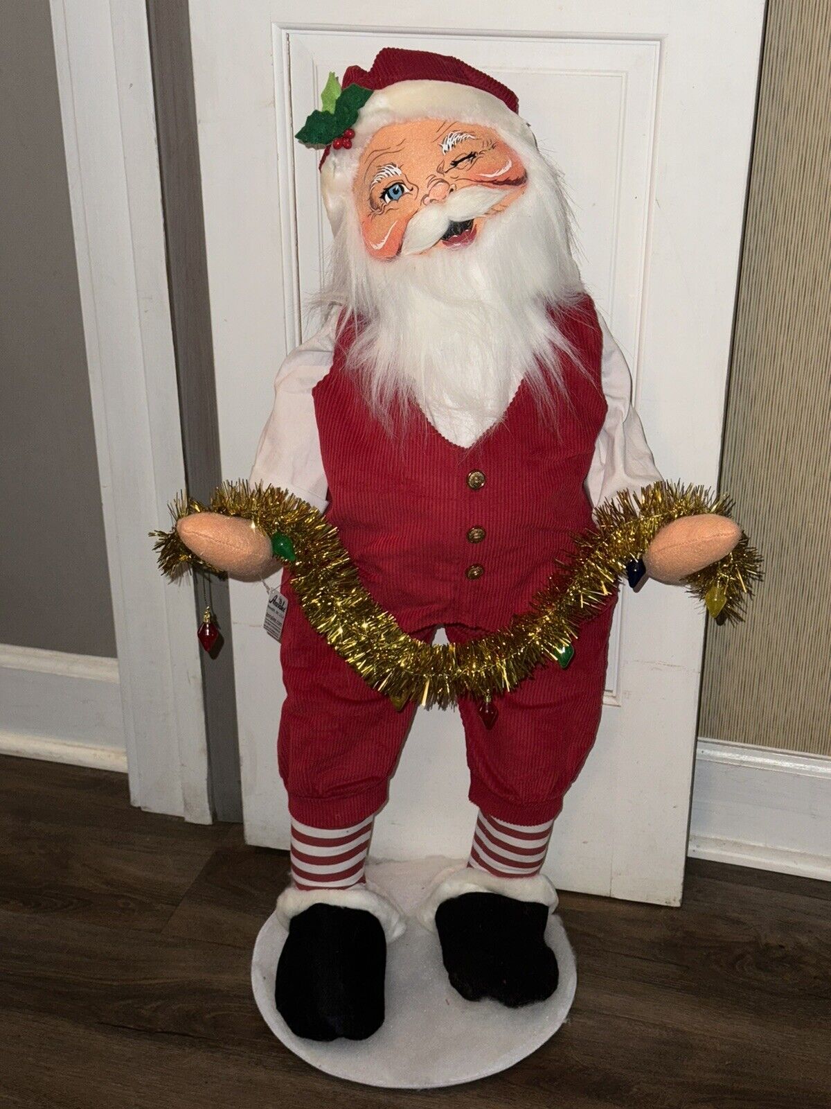 Annalee Doll 2015 Holly Berry Santa 30” Santa No 400715