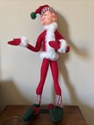Large Annalee 2005 Red Candystripe Elf 22" Doll Christmas
