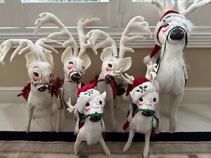 Annalee Christmas Reindeer Doll Set