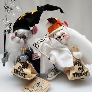 Vintage Annalee Dolls Ghost Wizard Mouse Mice Halloween Costumes 3007 3060 1993