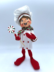 Annalee 9" Baking Elf Peppermint Candy Lollipop Christmas 75th 501110 2010