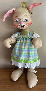 Vintage 1982 Anna Lee Doll 18 Inch Girl Rabbit Easter USA *RARE*