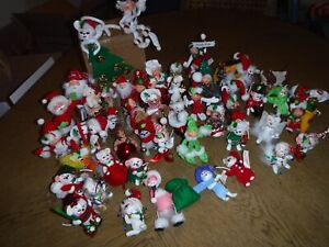 Annalee Dolls Christmas Ornament Lot of over 45