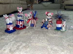 Annalee 4th of July 6” Boy, Girls & Mice!  Set of 5 NWT!!