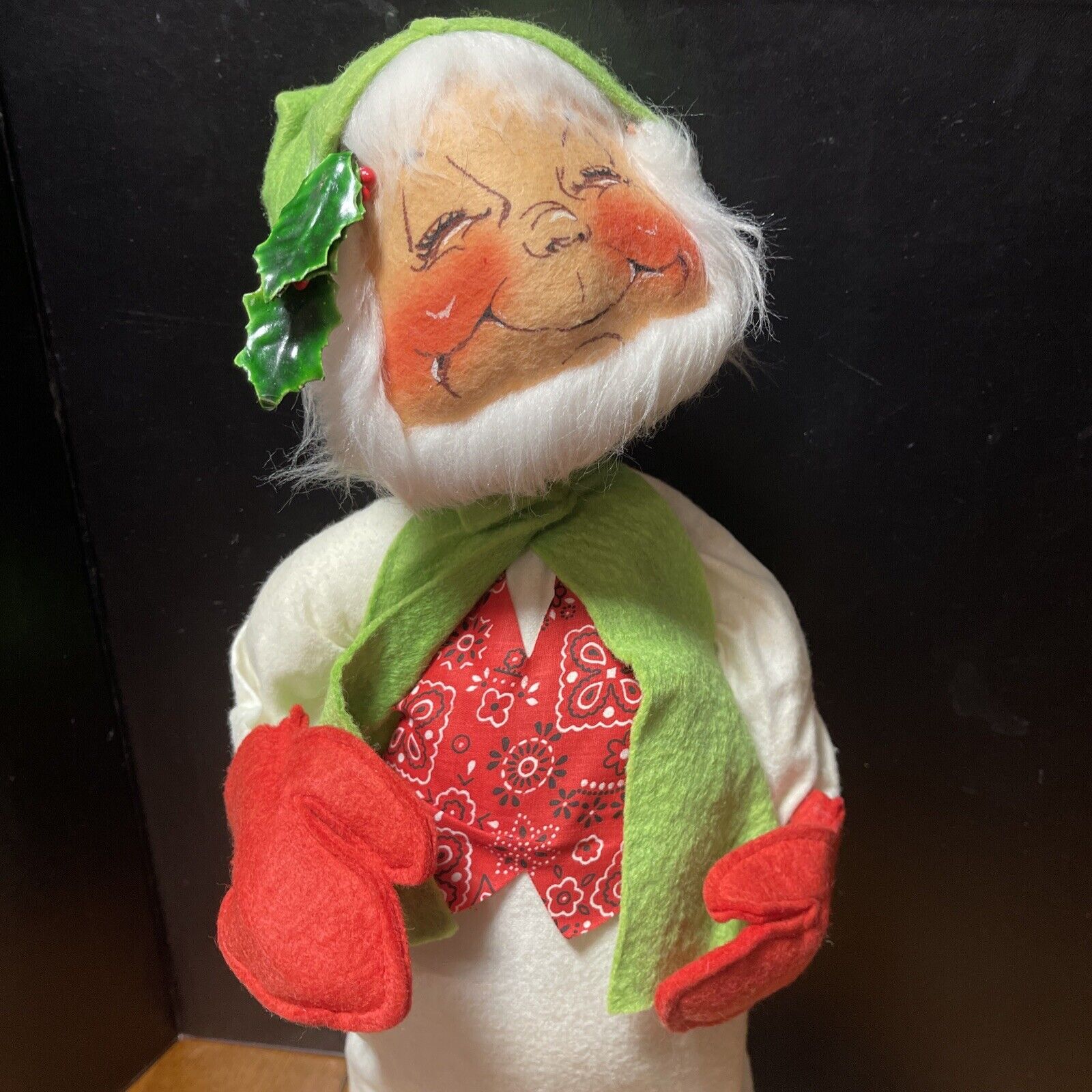 Annalee Dolls 18" Santa Helper Gnome Elf Big Smile  1973 Christmas