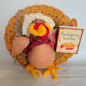 2021 Annalee Thanksgiving Turkey Chef 7" #361621 NWT Recipe Book & Whisk